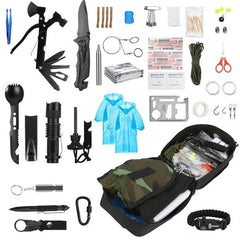 121 Pcs Survival Kit for Outdoor Adventure - Professional Emergency Gear & Tactical First Aid Supplies