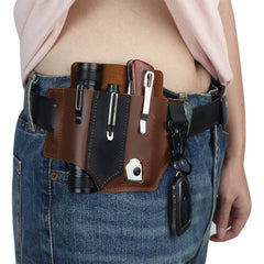 GEBWOLF New Outdoor EDC Tactical Pocket Leather Knife Case