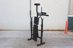 Olympic Weight Bench Press Set with Squat Rack and Bench for Home Gym Full-Body Workout