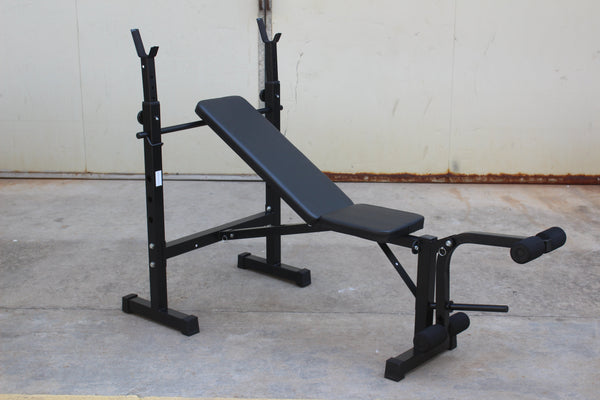 Olympic Weight Bench Press Set with Squat Rack and Bench for Home Gym