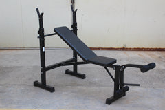 Olympic Weight Bench Press Set with Squat Rack and Bench for Home Gym Full-Body Workout