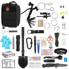 121 Pcs Survival Kit for Outdoor Adventure - Professional Emergency Gear & Tactical First Aid Supplies
