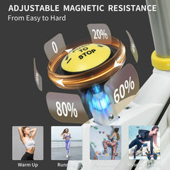 Indoor Exercise Cycling Bike with Comfortable Seat Cushion