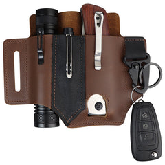 GEBWOLF New Outdoor EDC Tactical Pocket Leather Knife Case