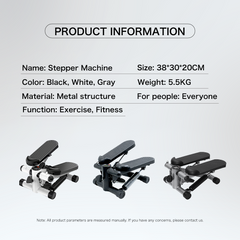 Mini Hydraulic Fitness Stepper with LCD Monitor-300 LBS Loading Capacity