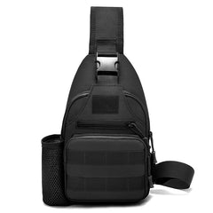 Tactical crossbody sling backpack with water bottle holder