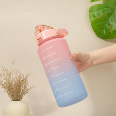 2Liter Large Capacity Water Bottle With Straw