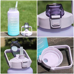 2Liter Large Capacity Water Bottle With Straw