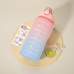 2Liter Large Capacity Water Bottle With Straw