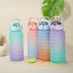 2Liter Large Capacity Water Bottle With Straw