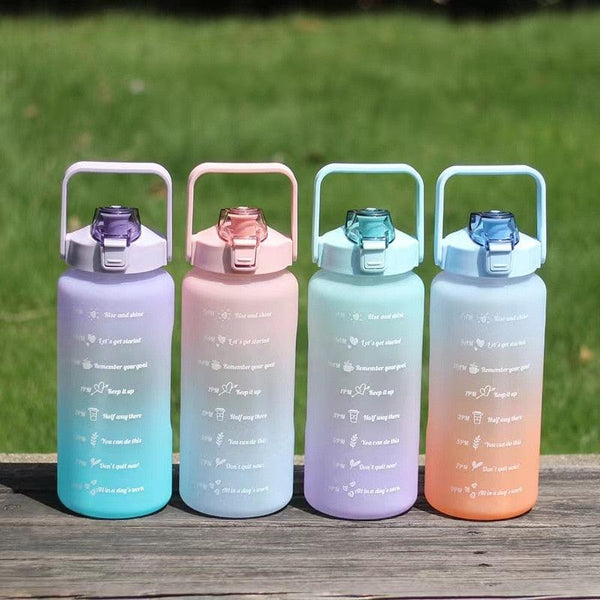 2Liter Large Capacity Water Bottle With Straw