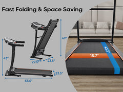 Folding Treadmill With Pulse Sensor Silent Brushless Motor