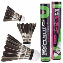 12-Piece Badminton Shuttlecock Set with Storage Barrel