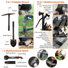 121 Pcs Survival Kit for Outdoor Adventure - Professional Emergency Gear & Tactical First Aid Supplies