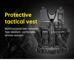 6000D Nylon Tactical Camouflage Multi-Pocket Training Vest
