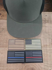 Dark Alternate American Flag PVC Patches