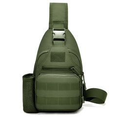 Tactical crossbody sling backpack with water bottle holder