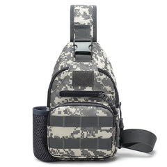 Tactical crossbody sling backpack with water bottle holder