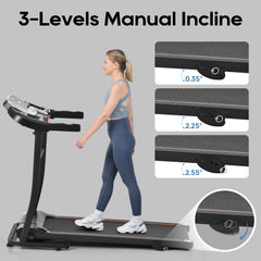 Folding Treadmill With Pulse Sensor Silent Brushless Motor