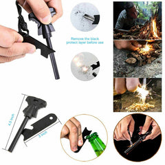 14-in-1 Outdoor Survival Gear Kit - Camping, Hiking, Fishing & Hunting
