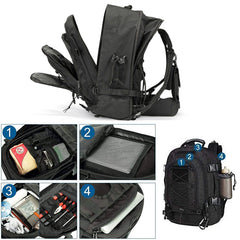 65L Men's Outdoor Tactical Backpack: large - capacity, ideal for hiking, camping, and travel.