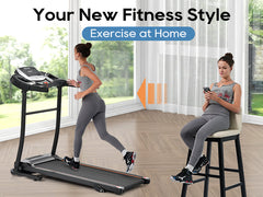 Folding Treadmill With Pulse Sensor Silent Brushless Motor