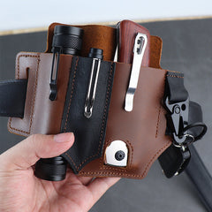 GEBWOLF New Outdoor EDC Tactical Pocket Leather Knife Case