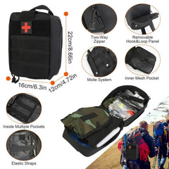 121 Pcs Survival Kit for Outdoor Adventure - Professional Emergency Gear & Tactical First Aid Supplies