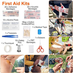 121 Pcs Survival Kit for Outdoor Adventure - Professional Emergency Gear & Tactical First Aid Supplies