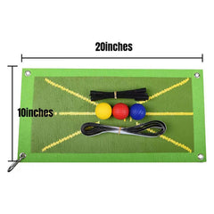 Golf Swing Training Mat with Directional Trace Guide