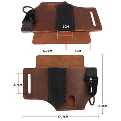 GEBWOLF New Outdoor EDC Tactical Pocket Leather Knife Case