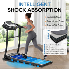 Folding Treadmill With Pulse Sensor Silent Brushless Motor
