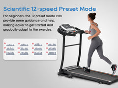 Folding Treadmill With Pulse Sensor Silent Brushless Motor
