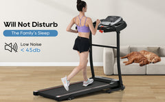 Folding Treadmill With Pulse Sensor Silent Brushless Motor