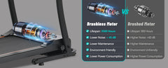 Folding Treadmill With Pulse Sensor Silent Brushless Motor