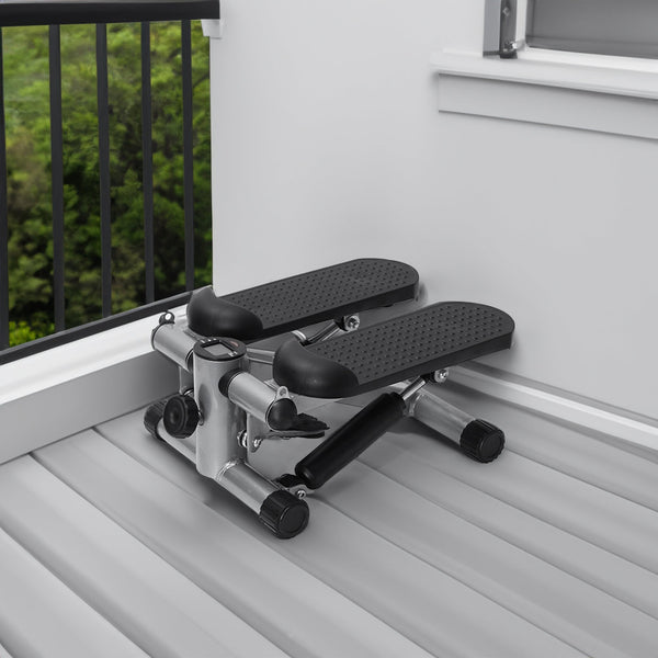 Mini Hydraulic Fitness Stepper with LCD Monitor-300 LBS Loading Capacity