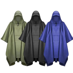 3-in-1 Waterproof Military Rain Poncho Outdoor Gear