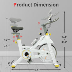 Indoor Exercise Cycling Bike with Comfortable Seat Cushion