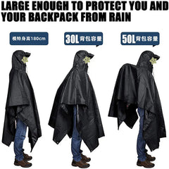 3-in-1 Waterproof Military Rain Poncho Outdoor Gear