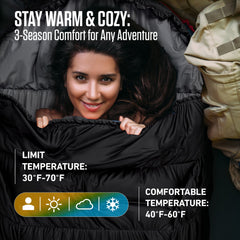 XXL Sleeping Bag For Big Tall Campers