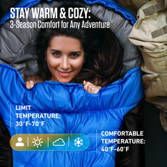 XXL Sleeping Bag For Big Tall Campers