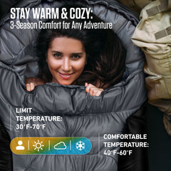 XXL Sleeping Bag For Big Tall Campers