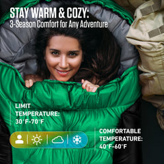 XXL Sleeping Bag For Big Tall Campers