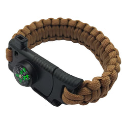 Multifunctional Survival, Outdoor Adventure or Emergency Paracord Bracelet