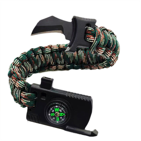 Multifunctional Survival, Outdoor Adventure or Emergency Paracord Bracelet