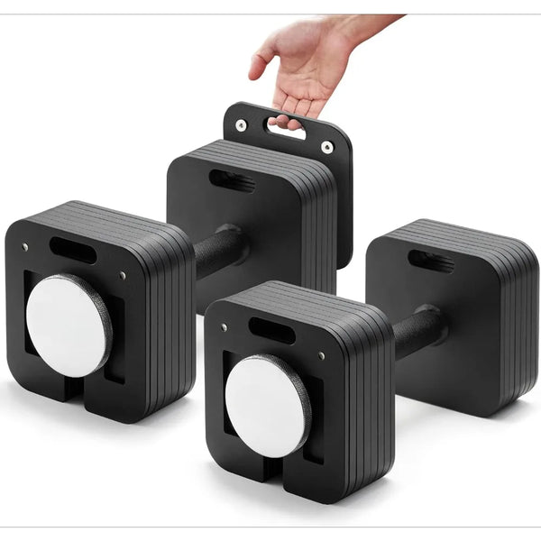 Quick-Lock Square Weight Dumbbells for Home Gym Fitness