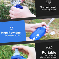 WRELS Soft Water Bottle | Folding Sport Flask