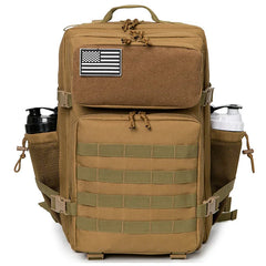 45L Tactical Backpack Outdoor Hiking Rucksack With Bottle Holder