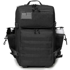45L Tactical Backpack Outdoor Hiking Rucksack With Bottle Holder
