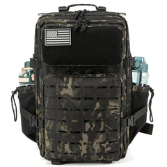 45L Tactical Backpack Outdoor Hiking Rucksack With Bottle Holder